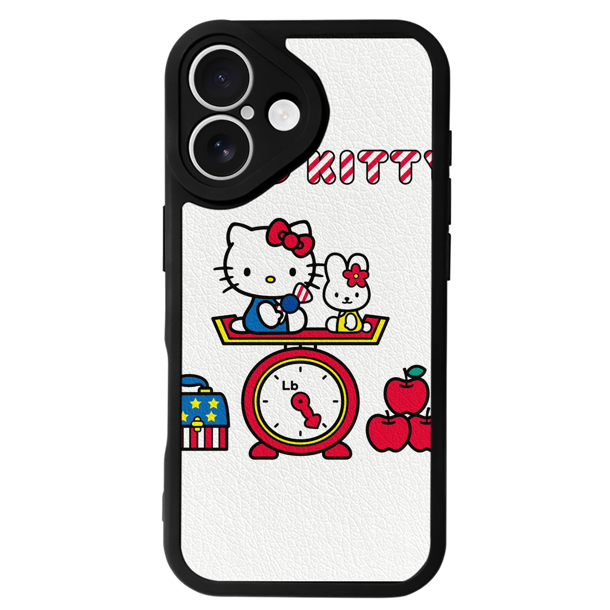 （画像用） Hello Kitty ハローキティ 【iPhone 16シリーズ対応】シリコンスマホケース（レザー調） 材質：シリコン